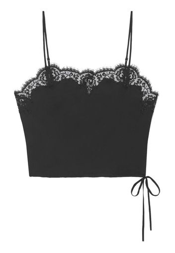 Saint Laurent Camisole-Top mit Spitzenbesatz - Schwarz