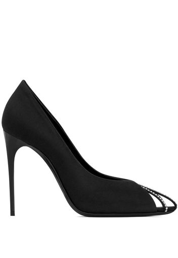 Saint Laurent Martinique 110mm crystal-embellished pumps - Schwarz