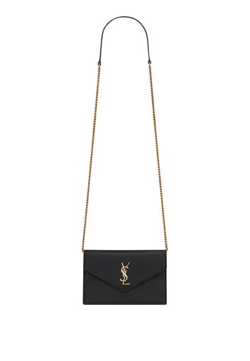 Saint Laurent Cassandre envelope leather bag - Schwarz