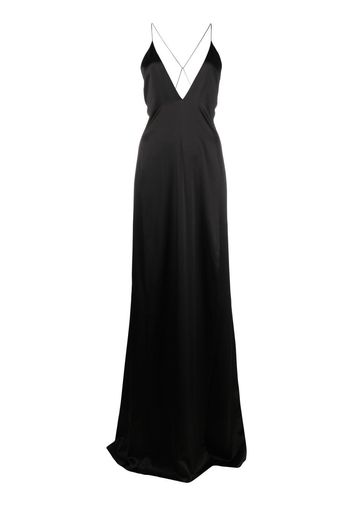 Saint Laurent Rückenfreies Abendkleid - Schwarz