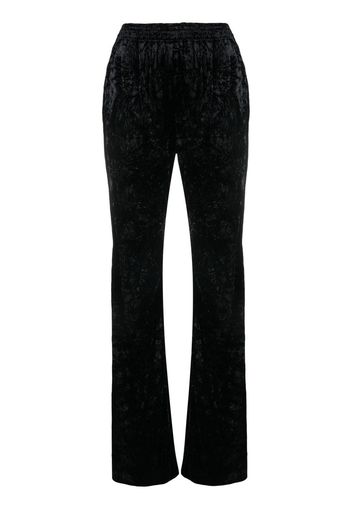 Saint Laurent wide-leg velvet trousers - Schwarz