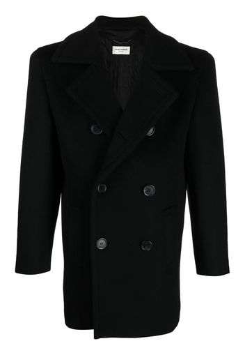 Saint Laurent double-breasted coat - Schwarz
