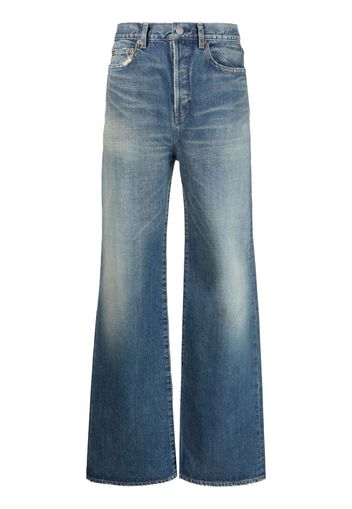 Saint Laurent high-waisted bootcut jeans - Blau