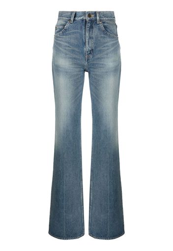 Saint Laurent high-waisted bootcut jeans - Blau