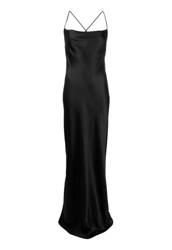 Saint Laurent silk-satin gown - Schwarz