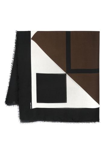Saint Laurent geometric-print scarf - Schwarz