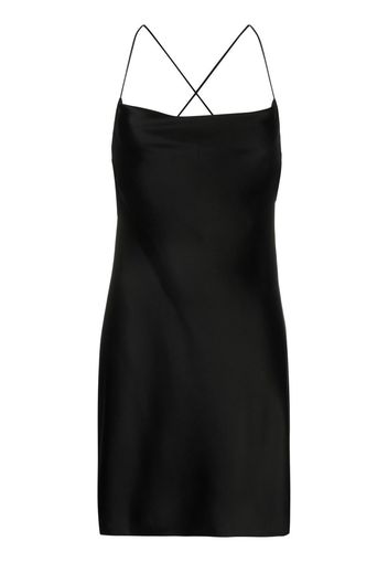 Saint Laurent silk slip minidress - Schwarz