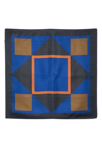 Saint Laurent geometric-pattern print scarf - Blau