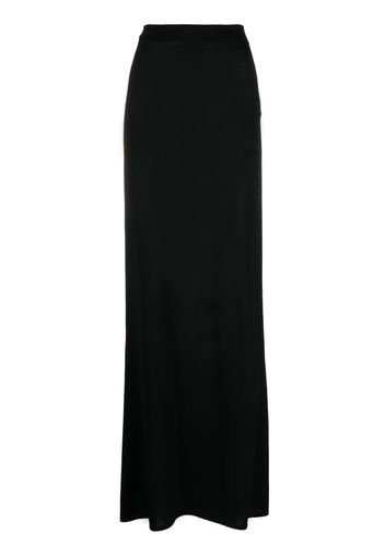 Saint Laurent asymmetric-hem maxi skirt - Schwarz