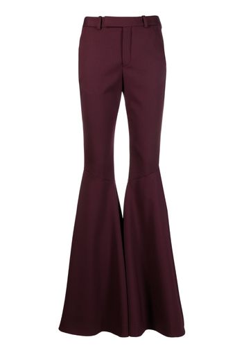 Saint Laurent high-waisted flared trousers - Rot