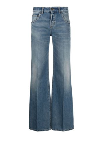 Saint Laurent high-waisted flared jeans - Blau