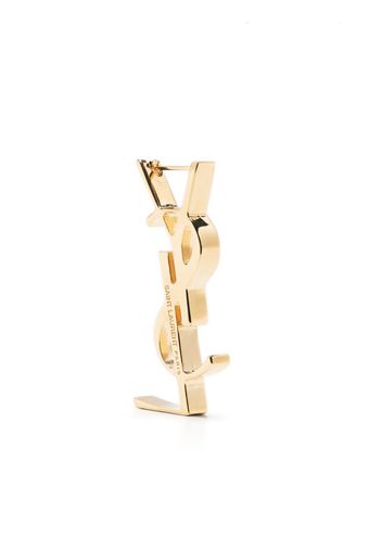 Saint Laurent monogram-lettering earrings - Gold