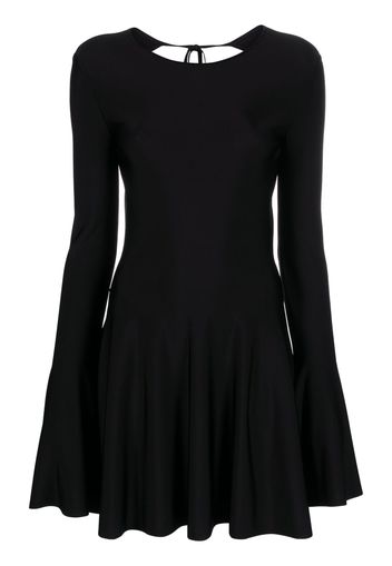 Saint Laurent open-back flared minidress - Schwarz