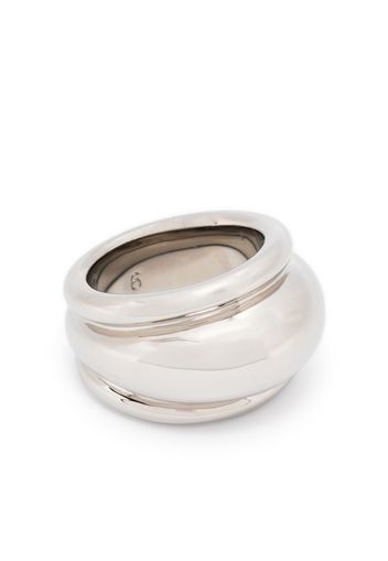 Saint Laurent silver-tone chunky ring - Silber