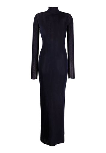 Saint Laurent long-sleeve maxi dress - Blau