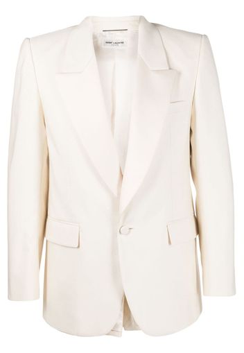 Saint Laurent single-breasted button-fastening blazer - Nude