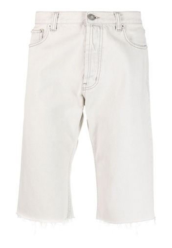 Saint Laurent knee-length denim shorts - Nude