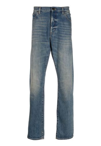 Saint Laurent mid-rise straight-leg jeans - Blau