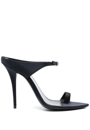 Saint Laurent 120mm satin leather mules - Blau