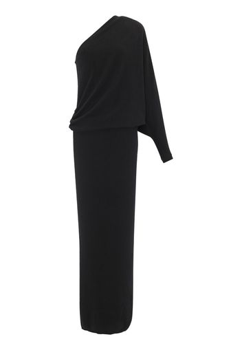 Saint Laurent Drapiertes One-Shoulder-Kleid - Schwarz