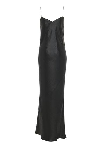 Saint Laurent cowl-effect silk slip dress - Schwarz