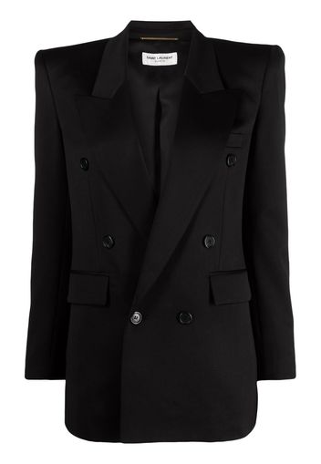 Saint Laurent double-breasted wool blazer - Schwarz