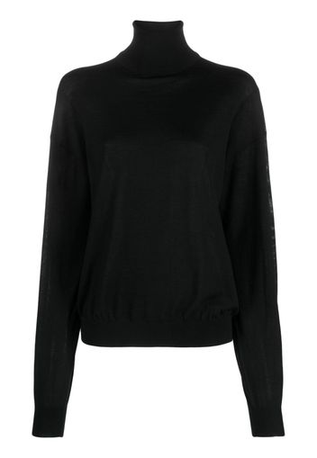 Saint Laurent high-neck wool jumper - Schwarz