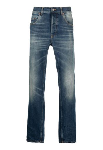 Saint Laurent mid-rise straight-leg jeans - Blau