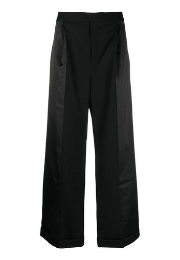 Saint Laurent wide-leg tailored trousers - Schwarz