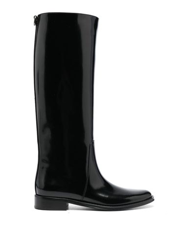 Saint Laurent Hunt 25mm leather boots - Schwarz