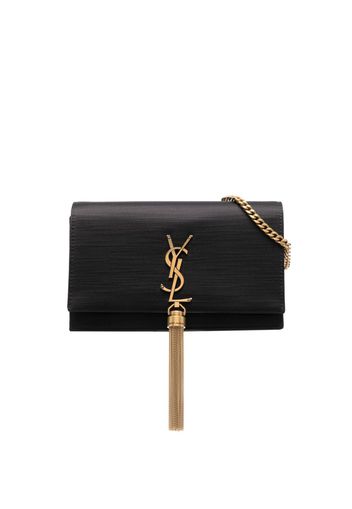 Saint Laurent Kate logo-plaque tassel bag - Schwarz