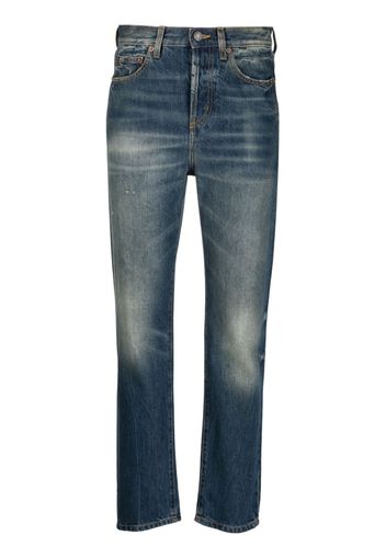 Saint Laurent mid-rise straight-leg jeans - Blau