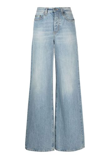 Saint Laurent wide-leg cotton jeans - Blau