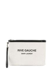 Saint Laurent Clutch mit Logo - Nude