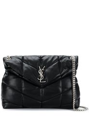 Saint Laurent Mittelgroße 'Loulou' Schultertasche - Schwarz