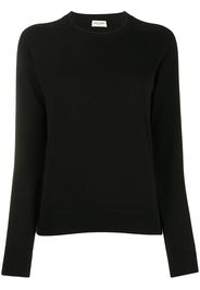 Saint Laurent Gerippter Kaschmirpullover - Schwarz