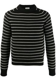 Saint Laurent Gestreifter Pullover - Schwarz