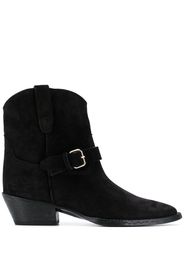 Saint Laurent 'West' Stiefel mit Schnalle - Schwarz