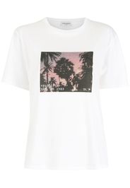 Saint Laurent T-Shirt mit Print - Weiß