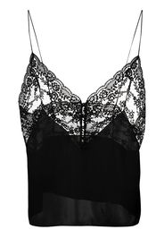 Saint Laurent Camisole-Top mit Blumenmuster - Schwarz