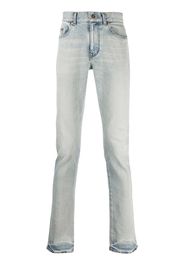 Saint Laurent Ausgeblichene Straight-Leg-Jeans - Blau