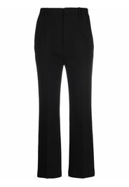 Saint Laurent Ausgestellte Cropped-Hose - Schwarz