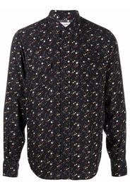 Saint Laurent Hemd mit Sterne-Print - Schwarz
