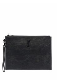 Saint Laurent iPad-Hülle mit Logo-Schild - Schwarz