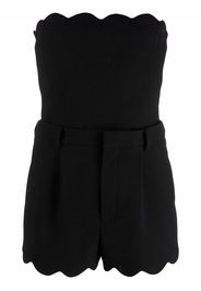 Saint Laurent Schulterfreier Playsuit - Schwarz