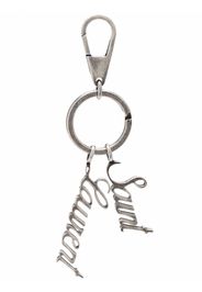 Saint Laurent logo charm keyring - Silber