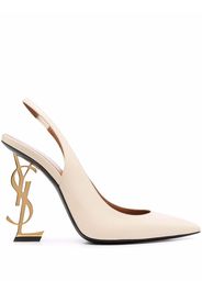 Saint Laurent Opyum 110mm slingback pumps - Nude