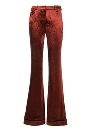 Saint Laurent flared velvet trousers - Orange