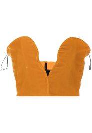 Saint Laurent cropped bustier top - Orange