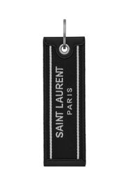Saint Laurent Schlüsselanhänger mit gewebtem Logo - Schwarz